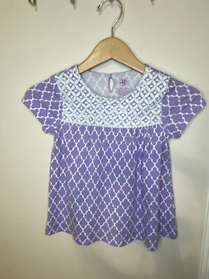 Camisa niña talla pequeña 6x J blusa caqui lila púrpura Foto 1 de 4