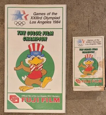 2 Fuji Film 1984 Los Angeles Olympic Maps and  Schedules - Image 1 of 4