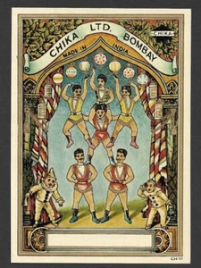 India 1930s-40s vintage textile dye label Chika, Bombay - INDIAN CIRCUS - Picture 1 of 1