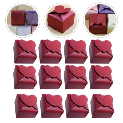 Caja de caramelos de boda corazón europeo de 50 piezas soporte de caramelos de papel caja de regalo Foto 1 de 4