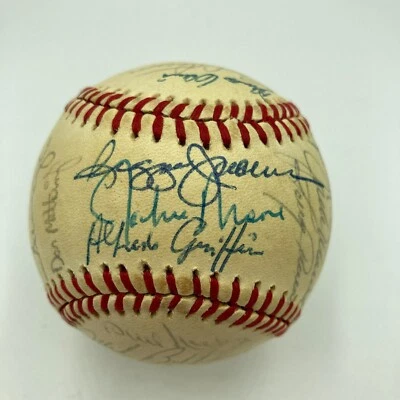1984 All Star Game Team Signed Baseball Reggie Jackson Cal Ripken Jr. JSA COA - Image 1 of 4