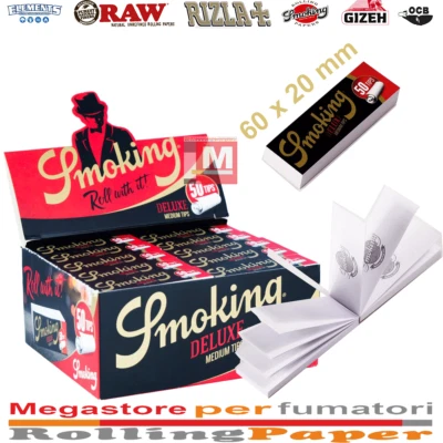 Filtri In Carta Smoking Deluxe Slim Perforated 50 Blocchetti In Cartoncino - Image 1 of 2