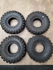 NEW (SET OF 4) CARLISLE 4.10/3.50-4 TUBELESS 2 PLY SNOW THROWER TIRES - Picture 1 of 3