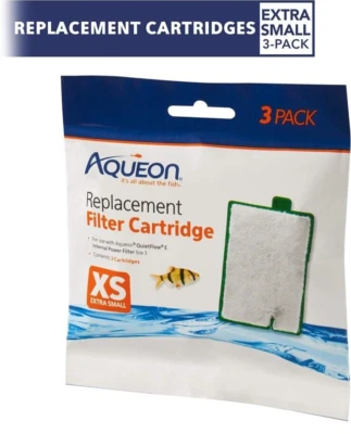Aqueon Aquarium Fish Tank Replacement Filter Cartridges Extra Small - 3 pack - Image 1 of 4