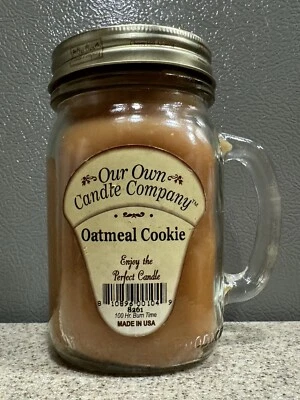 Vela perfumada para galletas de avena Our Own Candle Company tarro de albañil de 13 oz raro sin usar Foto 1 de 4