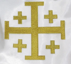 Applique Ferro Croce Gerusalemme - 5 Parte 5" Oro Metallico - Foto 1 di 2