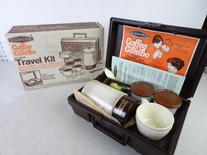 NEU Vintage Empire Kaffee Quickie Reiseset elektrische Kaffeemaschine 2 Tassen mit Box - Bild 1 von 11