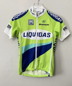 Santini SMS Cycline Jersey Italy Made Liquigas Sport Full Zip 3 Pockets Small - Picture 1 of 6