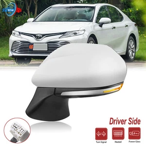 Driver Side Mirror for 2018-2020 Toyota Camry Power Heated Turn Indicator Left - Picture 1 of 11