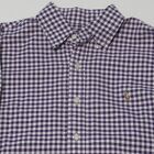 NWT Ralph Lauren Button Shirt Purple White Check Checker Plaid Pony Logo Medium