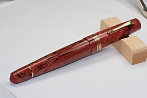 MAIORA EVEREST VULCANIA FOUNTAIN PEN PISTON FILL #8 NIB EBONITE FEED NEW 6 5/8'' - Picture 1 of 22