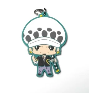 Trafalger D Water Law One Piece Rubber Strap Keychain Mini Figure Toy Japan F/S - Picture 1 of 6