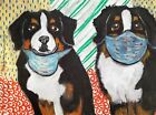 Bernese Mountain Dog in Quarantine 13 x 19 Dog Pop Art Print Collectible KSams