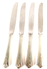 4 Holmes & Edwards Dinner Knives Inlaid Flatware IS Spring Garden Silverplate
