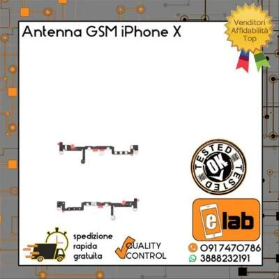 MODULO ANTENNA CAVO DI RICEZIONE SEGNALE RETE GSM PER APPLE IPHONE X FLEX FLAT - Immagine 1 di 3