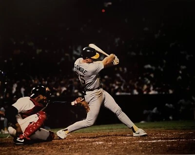 Diapositiva de béisbol Mark McGwire Oakland A’s 1990 35 mm color MLB negativo Foto 1 de 2