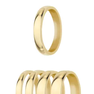 Treuheld® - 925 Sterling Silber Ring - Gold - 4 Breiten - 12 Größen (6480v) - Picture 1 of 4