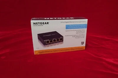 NETGEAR 5-Port Gigabit Ethernet Unmanaged Switch GS105NA Desktop or Wall Mount  - Image 1 of 4