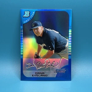 Dana Eveland 2005 Bowman Chrome Blue Refractor RC #211 077/150 Brewers RC - Picture 1 of 2