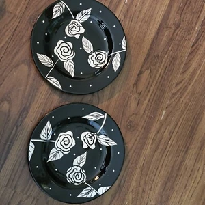 Evening Rose Certified International Dessert Salad Plate 8 3/4" Set Of Two Dana - Picture 1 of 5