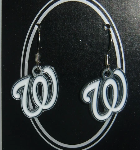 Washington Nationals Dangle Earrings (zinc) MLB Licensed Baseball Jewelry Cover