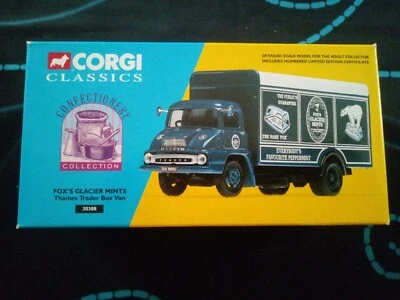Corgi Confectionery 30308 Fox's Glacier Mints Trader Van Die Cast 1/50 Vintange - Immagine 1 di 4