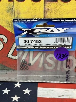 XRAY 30 7453 PIVOT BALL 4.9mm X 10pc. DOUBLE BEVEL SHOULDER  New USA Shipped - Image 1 of 4
