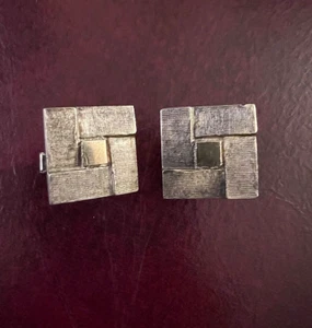 Vintage Fenwick & Sailors Sterling Silver Square Shaped Cufflinks - Picture 1 of 6