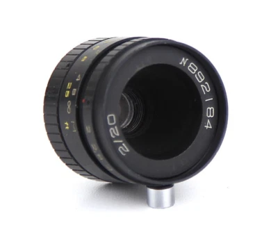 Soviet VEGA-73 lomo 2/20mm USSR Openar Tevidon Movie lens M25 C-mount - Image 1 of 4