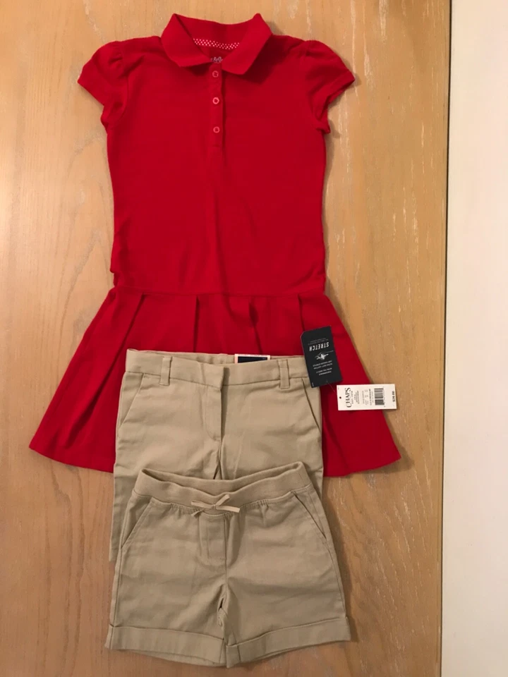 Chaps, Izod, Cat & Jack, Ropa Niñas Lote de 3 (1 Nuevo) Talla 6 y 6-6X Foto 1 de 4