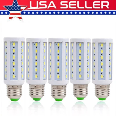 E26/E27 LED Corn Light Bulb 5000K Cool Daylight White Super Bright 10W 12V 5Pack - Image 1 of 4