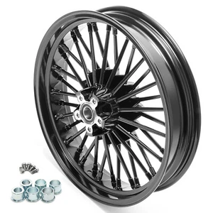 18x3.5 Cerchi anteriore Fat Spoke per Harley Softail Heritage FLSTC Fatboy FLSTF - Foto 1 di 9