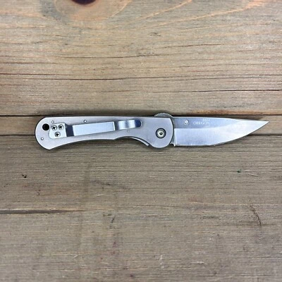 Kershaw 1410 Titanium Folding Pocket Knife Handle With Clip Starkey Ridge Oregon - Image 1 of 4