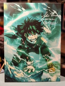 My Hero Academia Deku Metal Poster autographed w/JSA - Picture 1 of 2