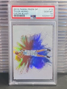 2019 Prizm DP Tyler Herro Colorblast PSA 10 #13 Case Hit