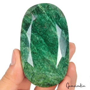 Piedra preciosa suelta brasileña tamaño museo tierra corte ovalado esmeralda verde 1200 quilates - Imagen 1 de 5