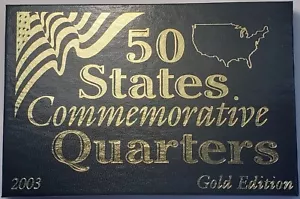 2003 50 States "Gold Edition" Quarters Denver Mint 5 Quarters with COA - Picture 1 of 2