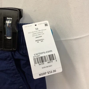 Carter's Boys Pants Blue Drawstring Tapered Leg Regular Fit Jogger Size 10/10A - Picture 1 of 7