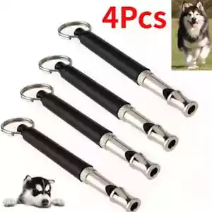 4Pcs Dog Training WHISTLE UltraSonic Obedience Stop Barking Pet Sound PitchBlack - Picture 1 of 5