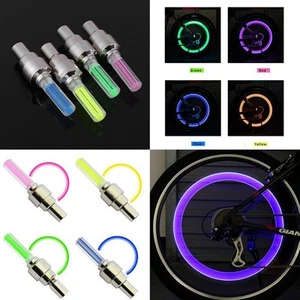 1 INDIVIDUAL LED CAP bike valve stem flashing Light Bicycle Wheel Tire Tyre Car - Picture 1 of 30