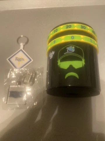 Tampa Bay Rays Lot Wade Boggs Cooler Keychain Light Up Necklace Cover