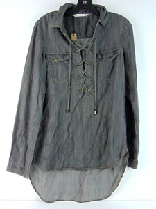 Given Kale Gray Long Sleeve Top Womens S - Picture 1 of 9