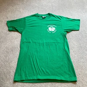 Camisa De Colección Parques Estatales de Vermont Para Hombres Mediana Verde Años 90 EE. UU. Puntada Única Hanes - Imagen 1 de 8