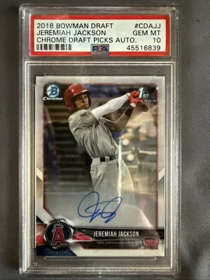 Bowman Draft 2018 - Chrome Draft Pick Auto Jeremiah Jackson #CDA-JJ (AU, RC) Foto 1 de 2