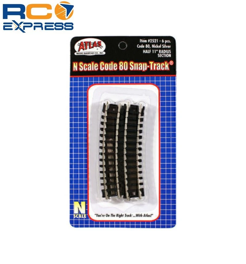 Atlas Trains N Code 80 11 Radius 1/2 Curve 6 ATL2521 - Image 1 of 1