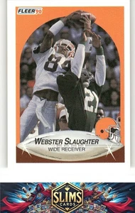 1990 Fleer #58a Webster Slaughter Lower right star of AFC logo aligned with blue - Bild 1 von 2