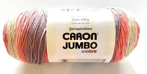 1x Yarnspirations Caron Jumbo Ombre Yarn ~ 12 oz / 595 yds Acrylic - BLOSSOM - Picture 1 of 7