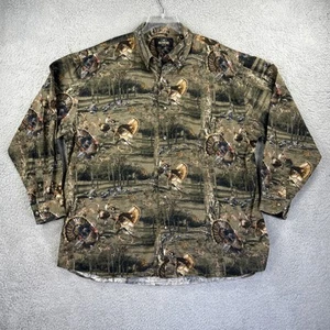RedHead Shirt Mens XL Green Turkey Farm Long Sleeve Button Down Hunting Outdoor - Picture 1 of 6