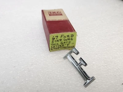 Ford Country Squire Ranch Station Wagon 1967 fabricante original portón trasero letra "F" nuevo Foto 1 de 4