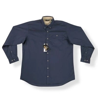 RedHead Shirt Mens XLT Blue Long Sleeve Nanotex Button Down Pocket NWT - Image 1 of 4